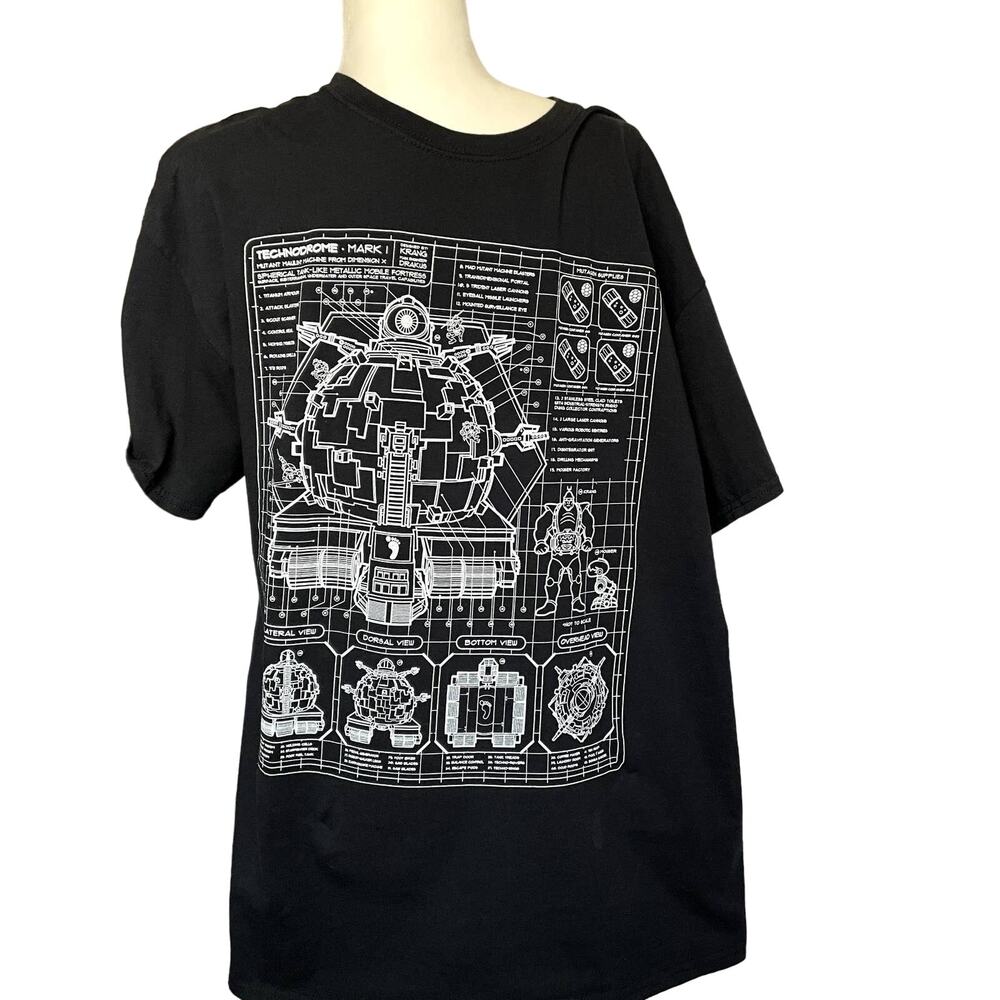 Teenage Mutant Ninja Turtles T-shirt 2 xl  men Black short sleeve Lootwear Nick